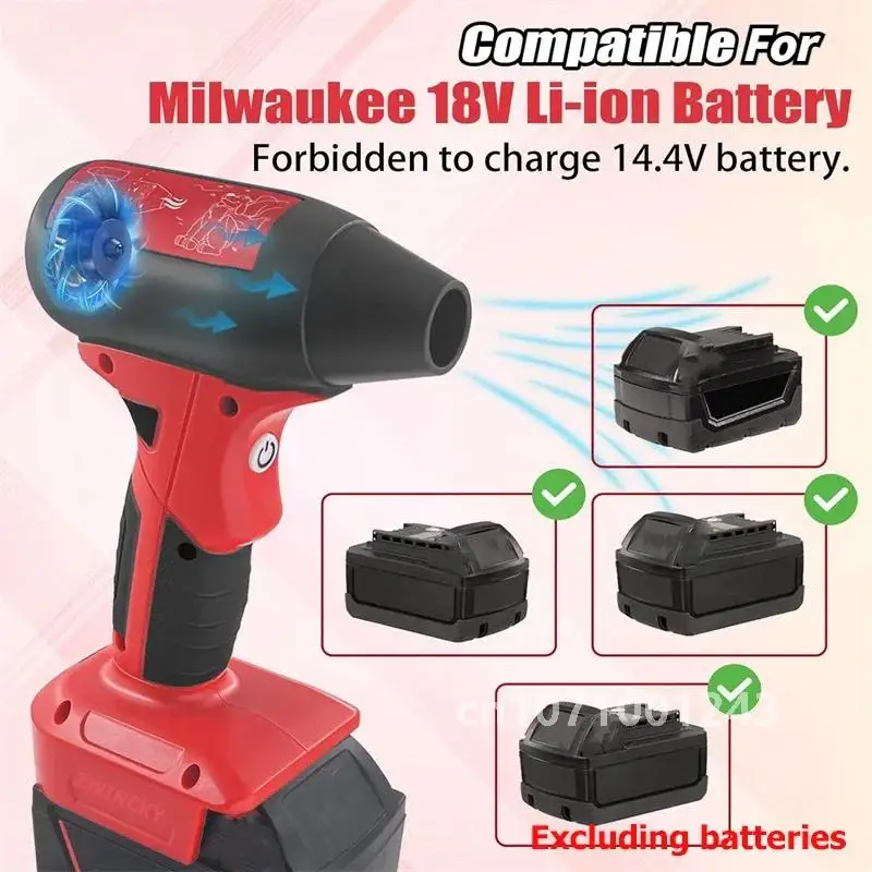 Мини-струйный вентилятор портативный Violent Turbo Fan для Bosch Makita Milwaukee Dewalt аккумулятор