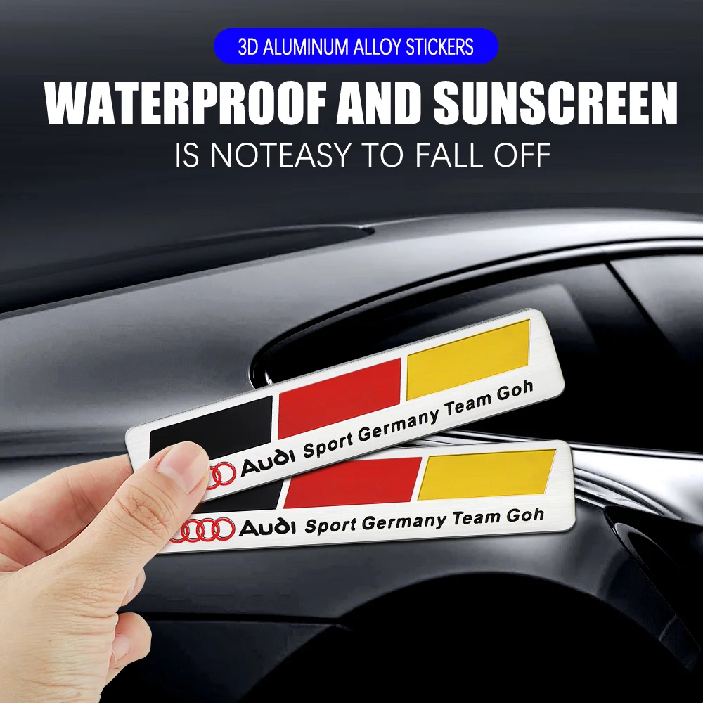 

1/2 шт. металлический значок Audi, декоративная наклейка для кузова автомобиля, аксессуары для Audi Sline A1 A2 A3 A4 A5 Q1 Q2 Q3 Q4 Q7 RS QUATTRO A8 A7 Q5