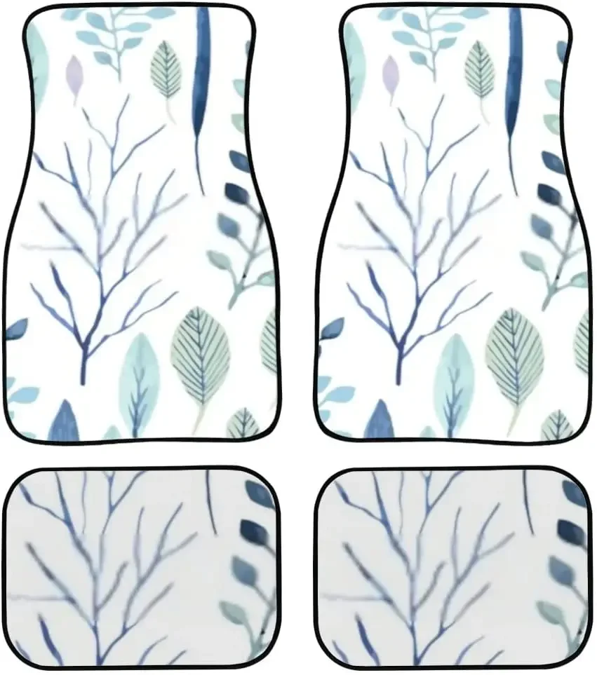 4 шт. автомобильные коврики для пола с принтом цветов