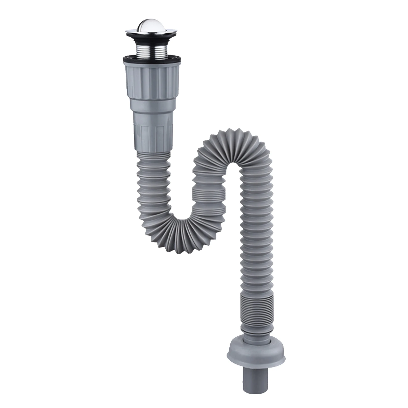 

For Bathroom Sink Practical Plastic Retractable Flexible Wash Basin Indoor Drain Pipe Kitchen Home Anti Odor Durable Leakproof