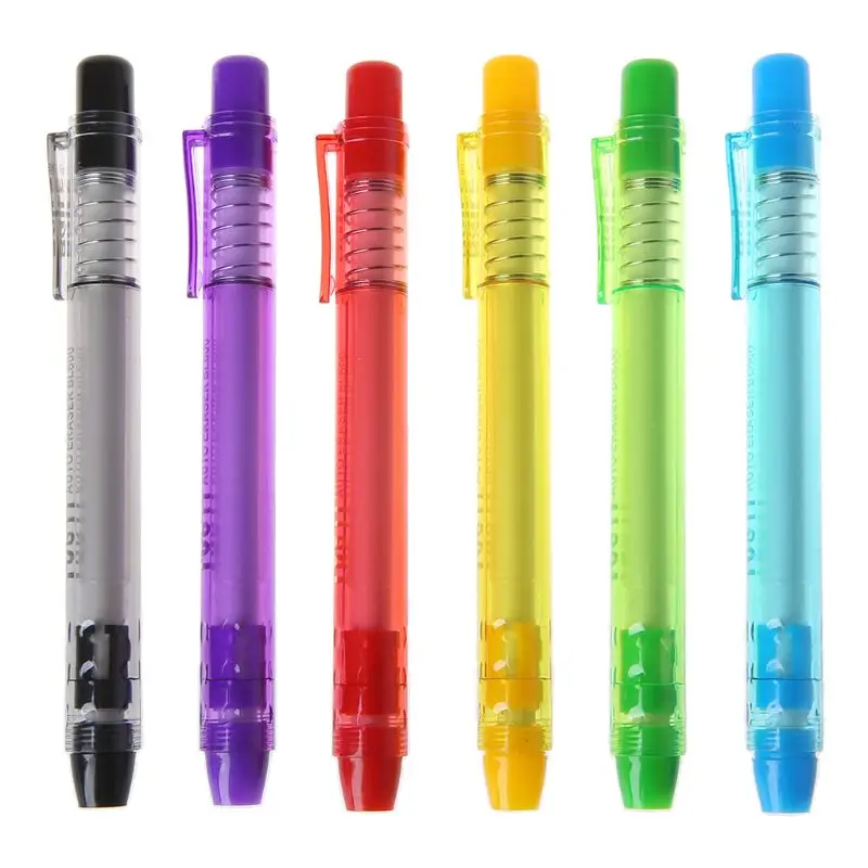 

16FB for Creative Press Type Pen Shape Eraser Writing Drawing Pencil Erase Student