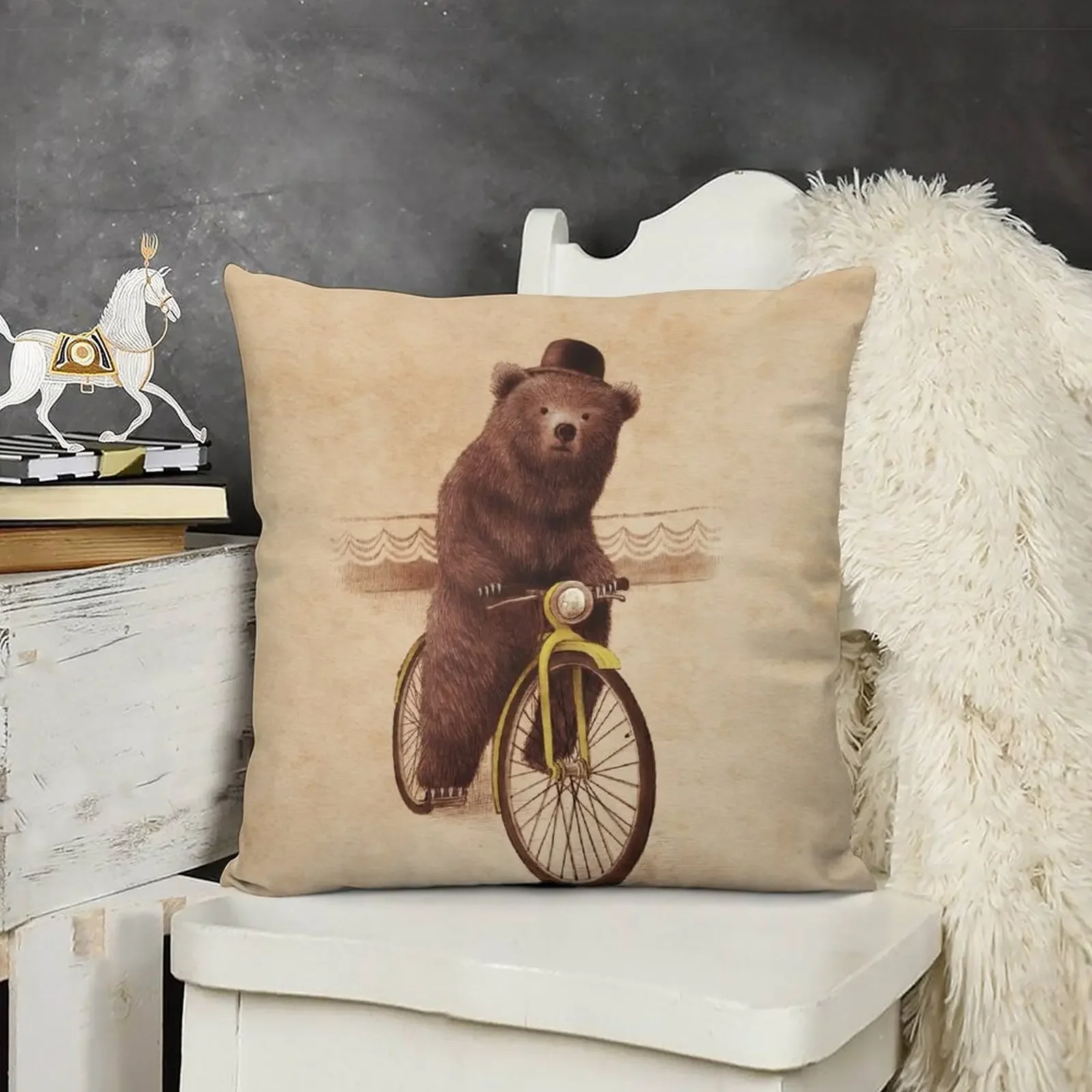 Barnabus печатная подушка из полиэстера