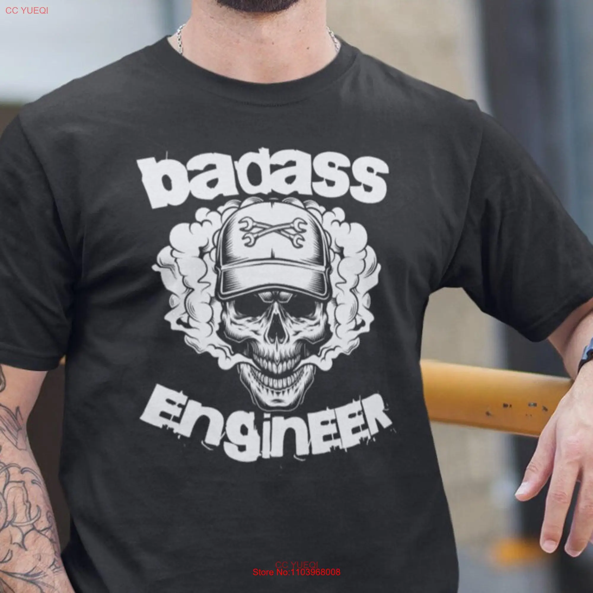 Инженерная футболка с длинным или коротким рукавом для папы механика