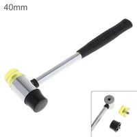 40mm rubber hammer double faced work glazing window nylon hammer with round head and non slip handle diy hand tools