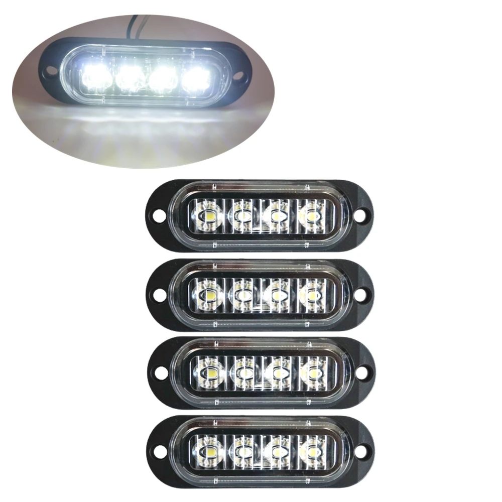 

4 шт. 12 В-24 В светодиодные боковые габаритные огни, предупреждающие задние фонари, автомобильные внешние фонари, прицеп, грузовик, грузовик, желтый, оранжевый, белый, красный