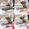 Multi Functional Kitchen Accessories Slicer Dicer Onion Veggie all-in-1 Fast Manual 12 in 1 Vegetable Chopper 4