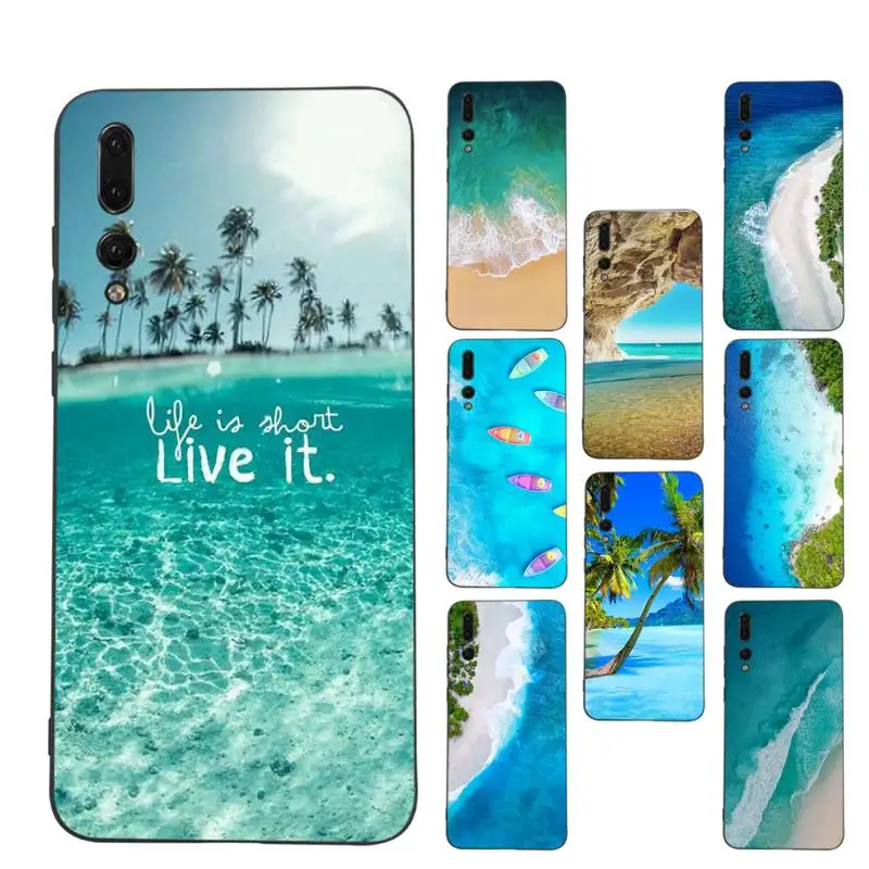 

RuiCaiCa Summer Beach Sea Phone Case Soft Silicone Case For Huawei p 30lite p30 20pro p40lite P30 Capa
