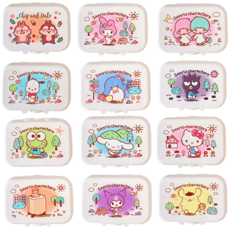 

Anime Cartoon Sanriokittys Littletwinstars Cinnamoroll Mymelody Cute Kawaii Household Soap Storage Box Girl Gift Toy