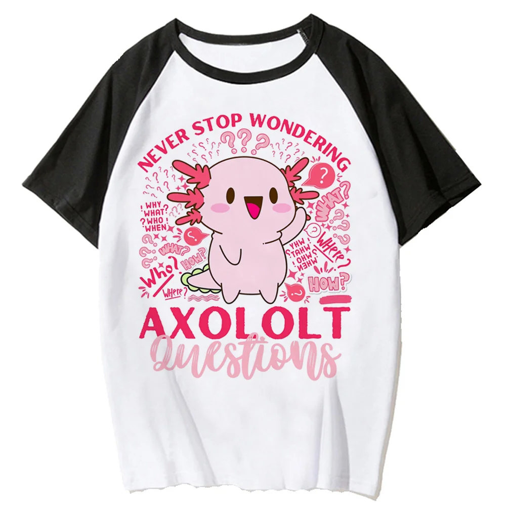

Axolotl top women anime tshirt girl manga anime clothes
