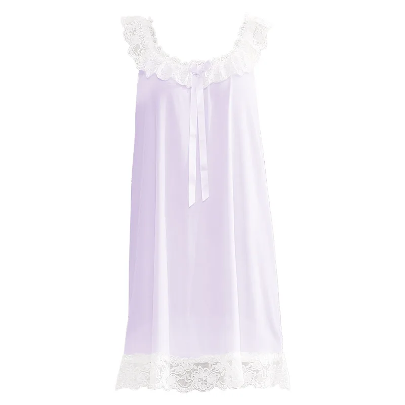 Summer Women's Nightdress Modal Lace Sling Sexy Nightdress Sweet Princess Student Home Service Sleep Tops Night Gown Sleepwear
