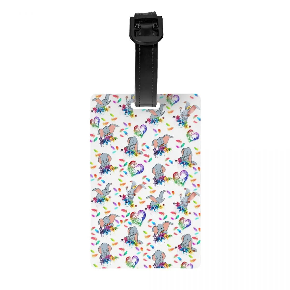 Этикетка для багажа с узором в виде перьев чемодана