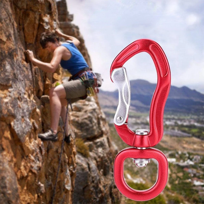 

Swivel Carabiner Clip 360° Rotatable Spinner Carabiner Small Wiregate Carabiner Rotational Hammock Clip Hook Climbing Accessory