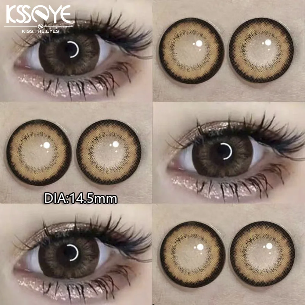 

KSSEYE 1 Pair(2pcs) Eyes Contacts Lenses High Quality Fashion Color Lenses for Eyes Makeup Beauty Pupil Yearly Use Fast Shipping