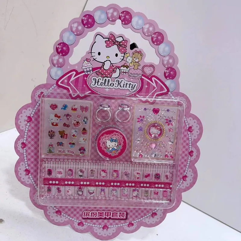 Новые детские наклейки для ногтей Sanrio Hello Kitty Kuromi diy милые игрушки подарки