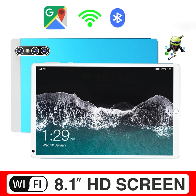 New 10.1 Inch Tablets Android  Octa Core Phone Call Google Play 1GB RAM 16GB ROM Tablet Pc WiFi Bluetooth Type-C H18