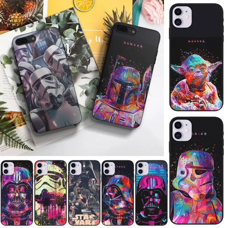 

Stars Wars Watercolor Phone Case Fundas Shell Cover For Iphone 6 6s 7 8 Plus Xr X Xs 11 12 13 Mini Pro Max