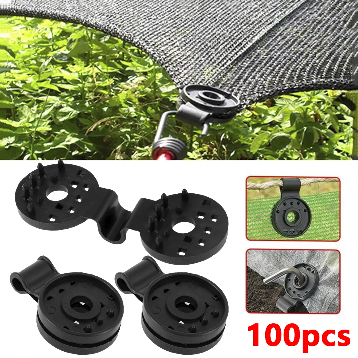 

Зажимы для теней пластиковые круглые, 100 шт.