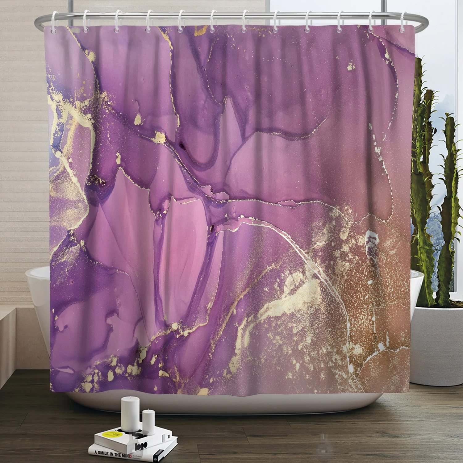 

Beautiful Elegant Color Tree Leaf Twig Forest 3D Printing Art Shower Curtain Polyester Waterproof With Hook Bath Screen Decor