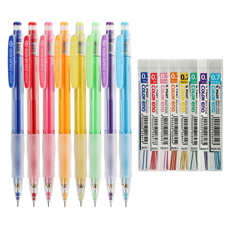 

Механические карандаши PILOT HCR-197 0,7 мм, набор из 8 цветов
