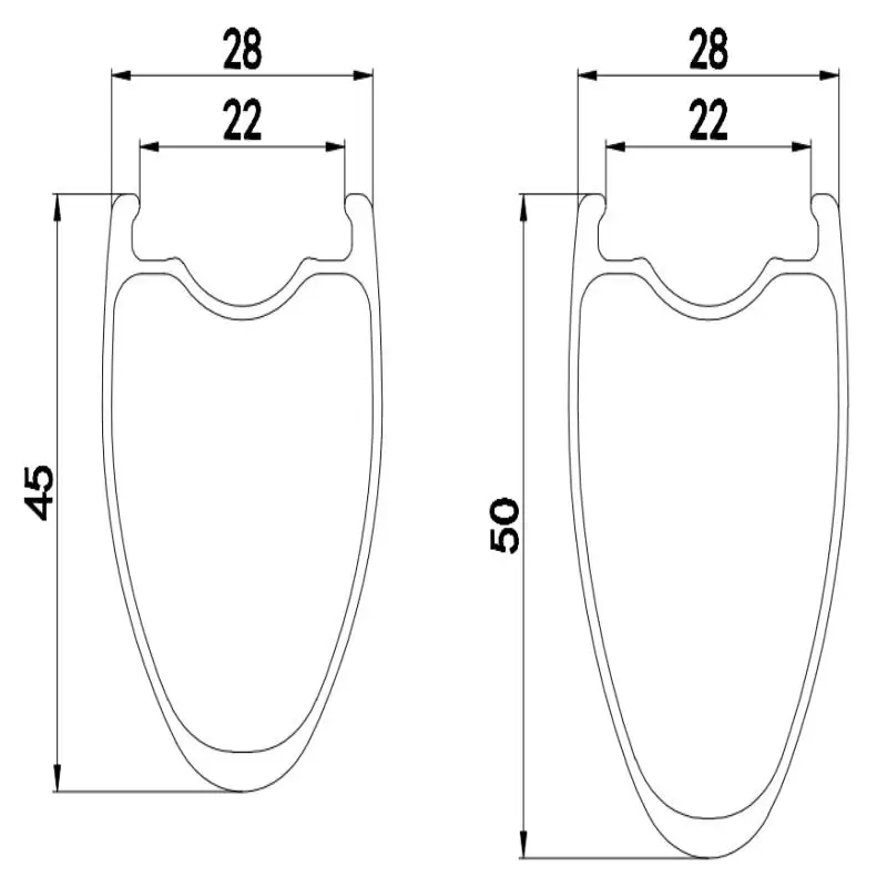 700C Гравийные дорожные карбоновые диски волнистой формы шириной 28 мм