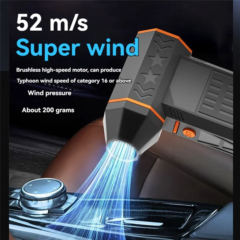 Фото A98I-Mini Turbo Jet Fan 130000 Высокомощный воздуходувка RPM Violent Turbo Fan Воздуходувка для пыли с вакуумными комплектами №1