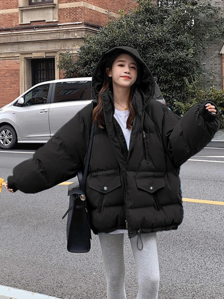 Short Jacket Women New In Winter Coat Korean Fashion Loose Thick Coats Woman Winter 2022 Basic Female Clothing Office Lady Tops