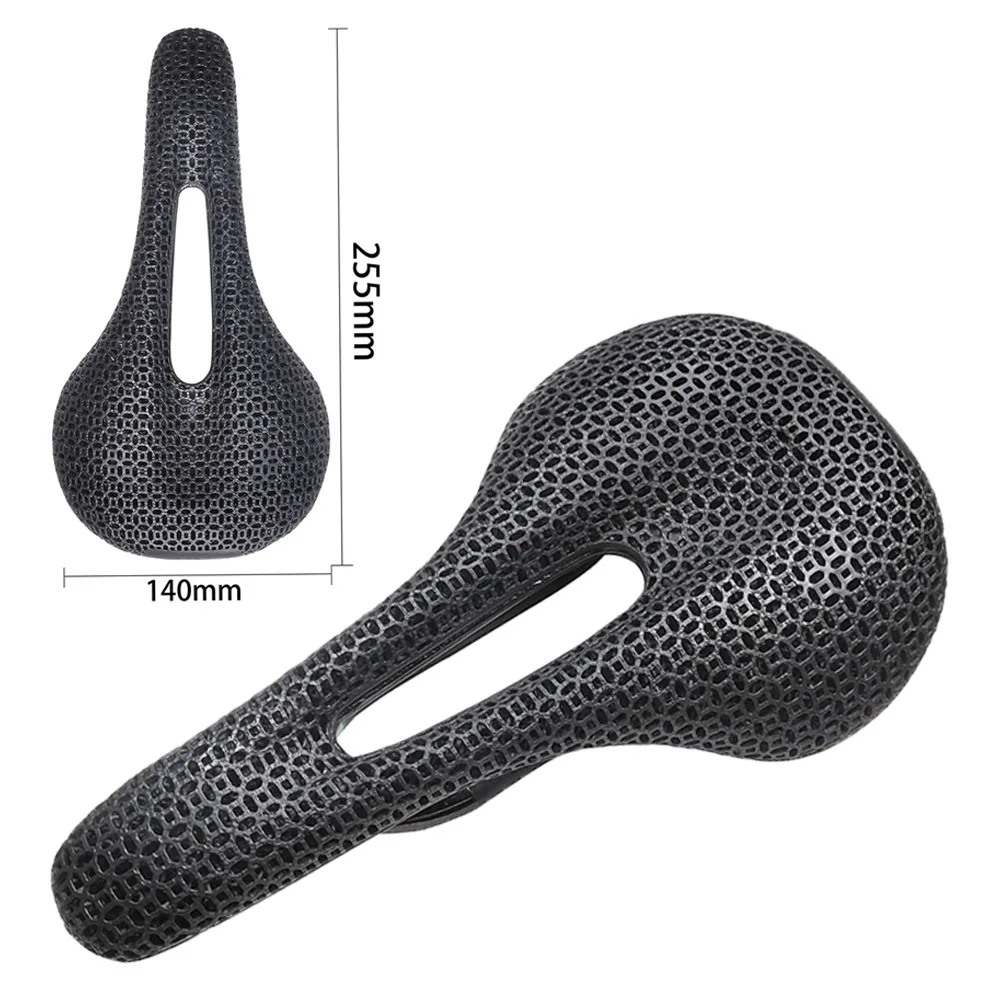 

Bicycle 3D Printed Carbon Saddle Titanium Rails Ti Power Patented Material Comfortable Road Bike MTB Seat Cozy Honeycomb Cushion