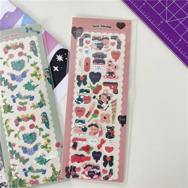 

Decoration Paper 1set Full Set Series Decorative Stickers Idol Card Album Scrapbooking Diary Sticker 3pcs/4pcs/6pcs/8pcs
