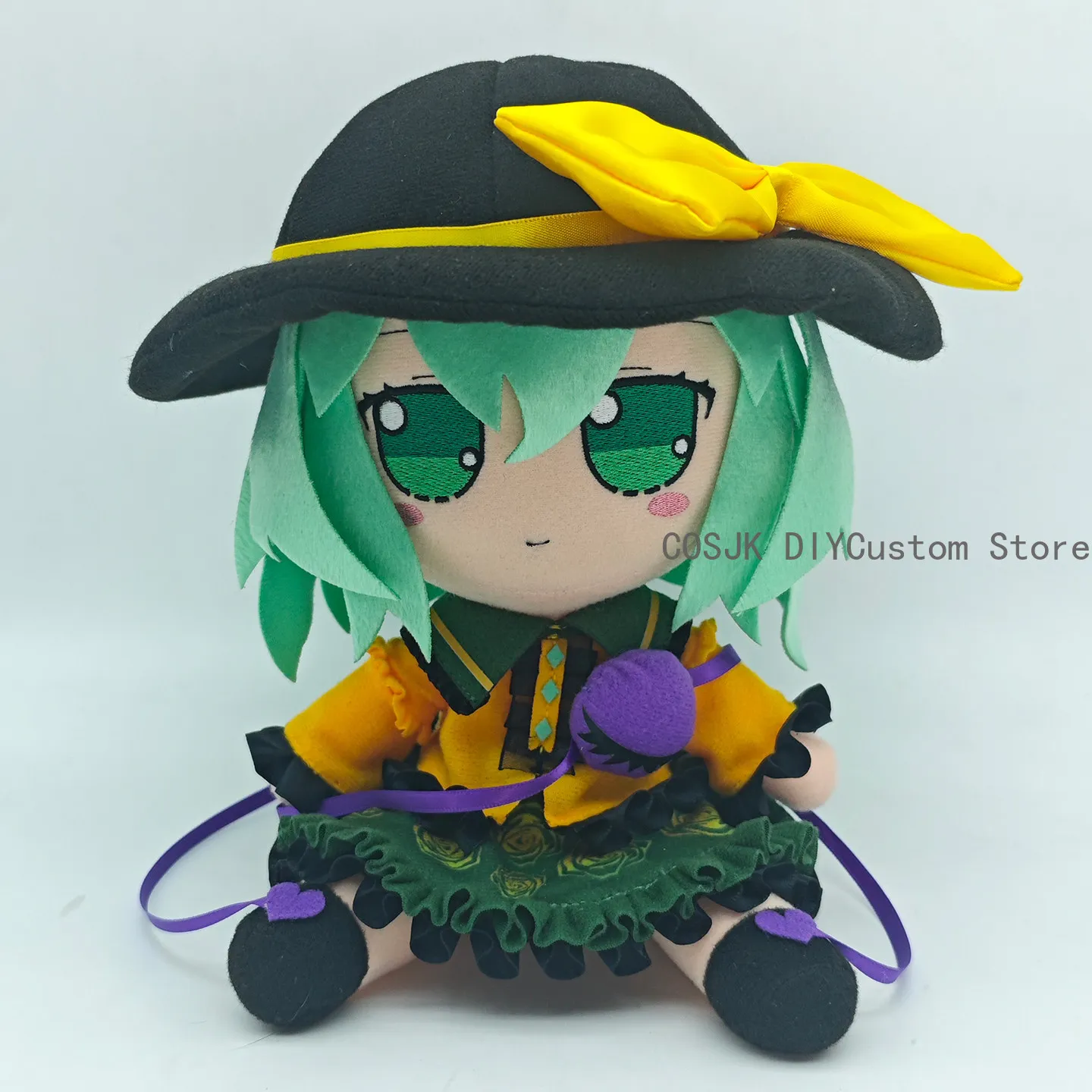 Фото Аниме-фигурка Комейдзи Коиши из Touhou Project, 20 см, сидячая модель, подушка, плюшевая игрушка для косплея, мультяшный талисман, рождественский подарок №3
