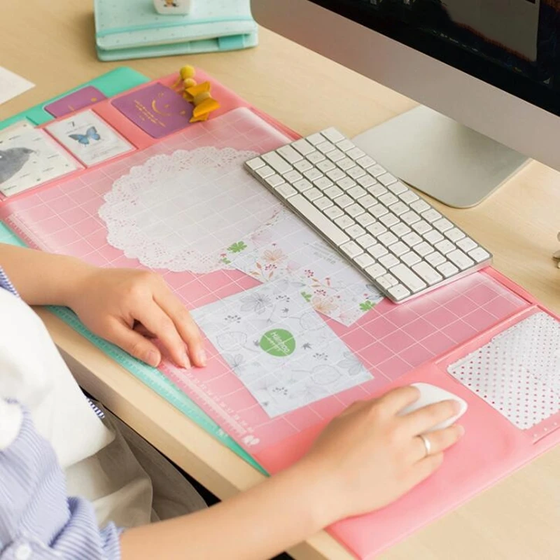 

Office Desktop Mouse Pad Waterproof Computer Dormitory Mat Calendar Leather Desk Mat Desk Organizer Writing Pad