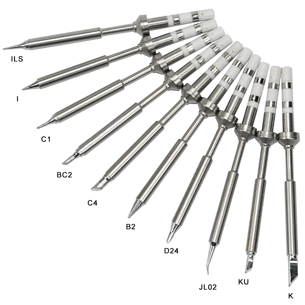 11pcs/set TS100/Pine64 Stainless Steel Power Tool Easy Install Outdoor Soldering Iron Tip Electrician Replacement Part Portable