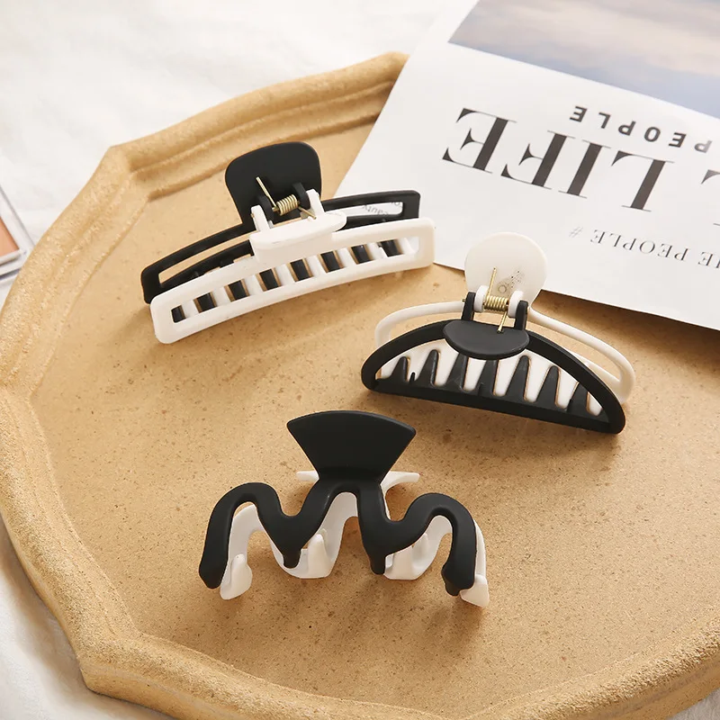 1 шт. Новые контрастные цветные большие заколки для волос элегантные матовые