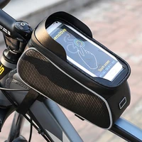 bicycle bag phone case frame front top tube cycling bag phone waterproof case touchscreen phone pannier mountain bike
