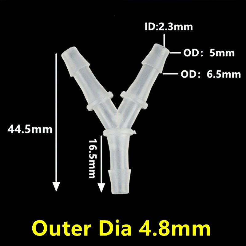 

Y-образные тройники 2.4-12.7 мм, пищевой полипропилен, для аквариумов