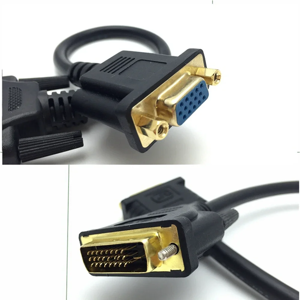Фото Видеокарта компьютерного хоста dvi-i24+5 к VGA, женский кабель-адаптер монитора, позолоченный адаптер DVI-D24 + 1 №4
