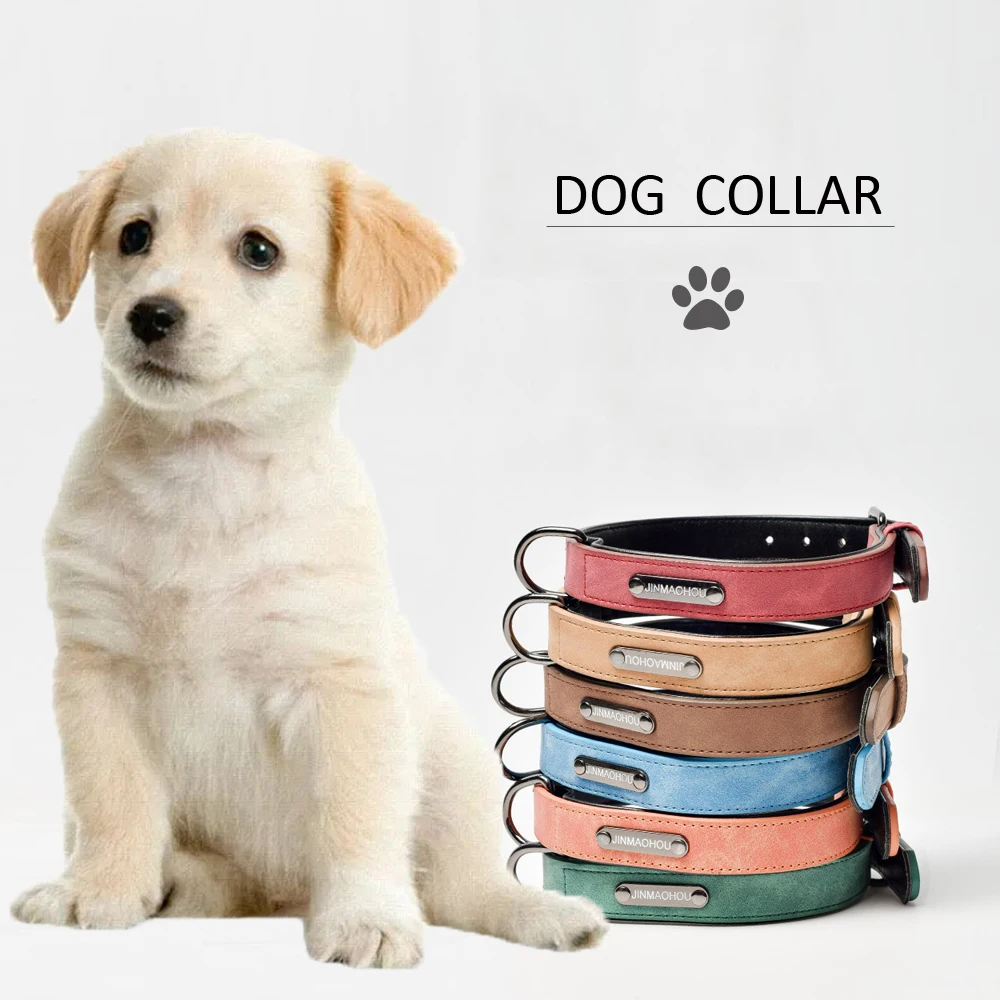 

6Colors Dog Harness Adjustable Leather Leash Lead Pets Accessories Training No Choke Safe Dog Walking Collars Pet Spplies