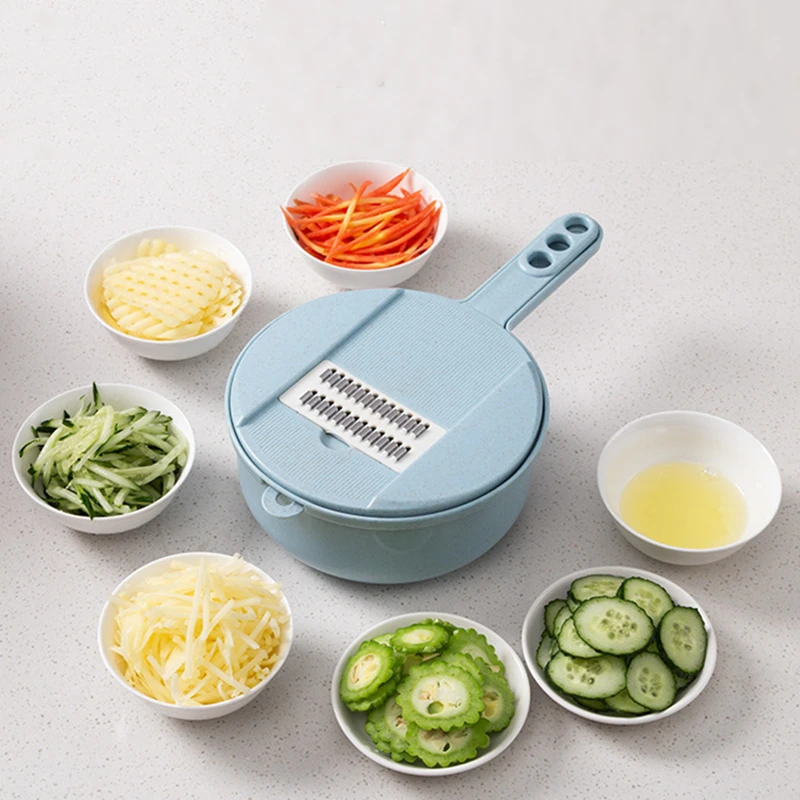 

Многофункциональный Нож для овощей слайсер для фруктов, измельчитель, строгальный станок для проволоки, дренажная корзина, слайсер, инстру...