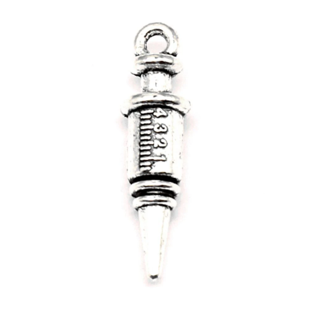 

10 pieces 7x25mm Syringe charms Jewelry making best gift