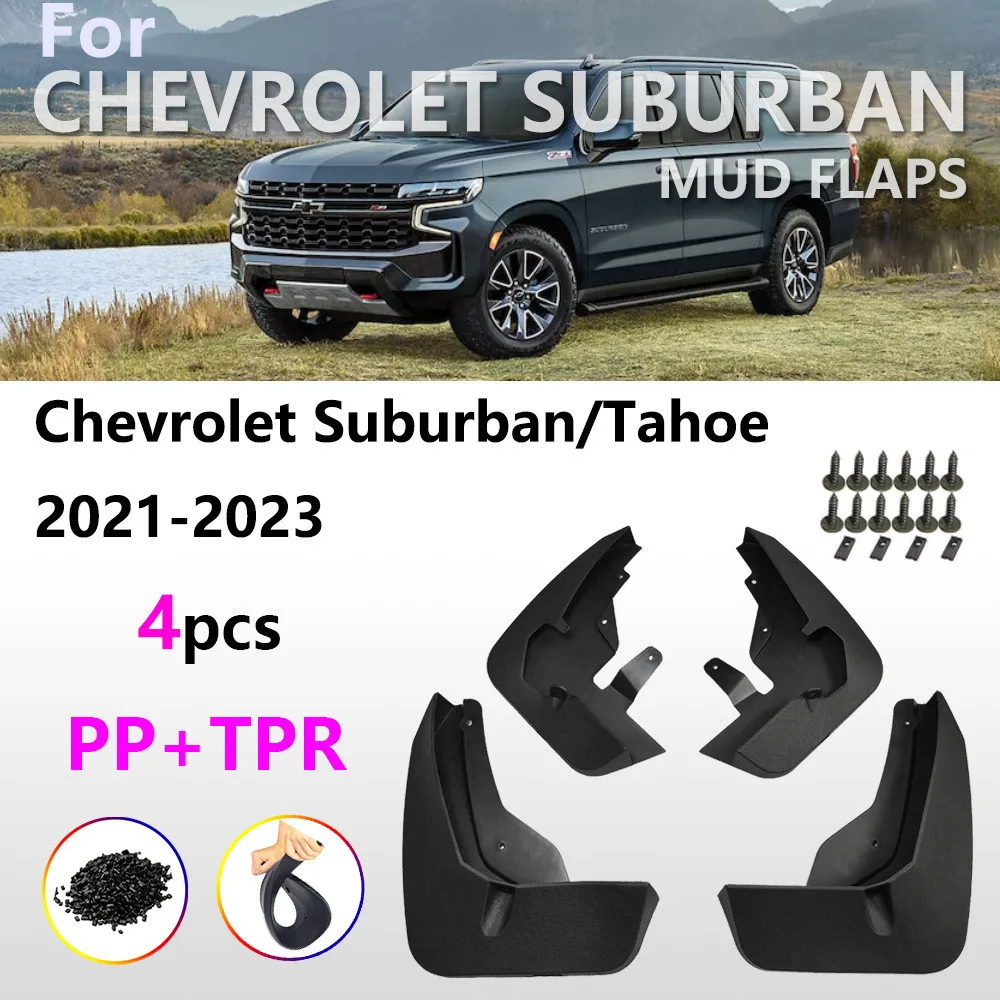 

Front Rear Mudguards Mud Flaps For Chevrolet Suburban Tahoe 2015-2019 2020 2021 2022 2023 Mud Flaps Splash Guards Accessories