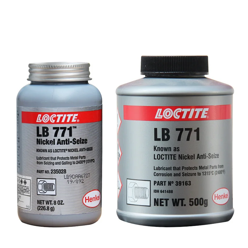 

LOCTITE LB 771 Anti-seize paste Anti-galling and corrosion-reducing wear -54 °C +1,315 °C Lubricant resistant to high temperatu