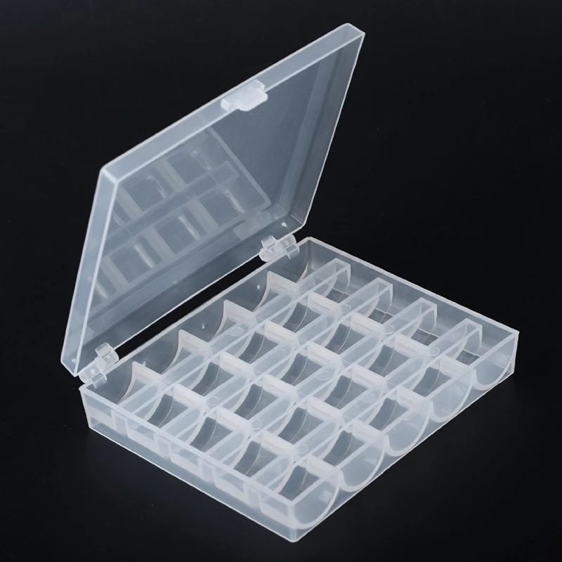 

25Pcs Clear Sewing Machine Bobbins Spools Empty Bobbins Spools Plastic Storage Box For Home Sewing Accessories Tools In Stock