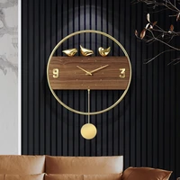 wooden 3d wall clock modern design nordic brief living room decoration kitchen clock art hollow wall watch home decor 20 inch
