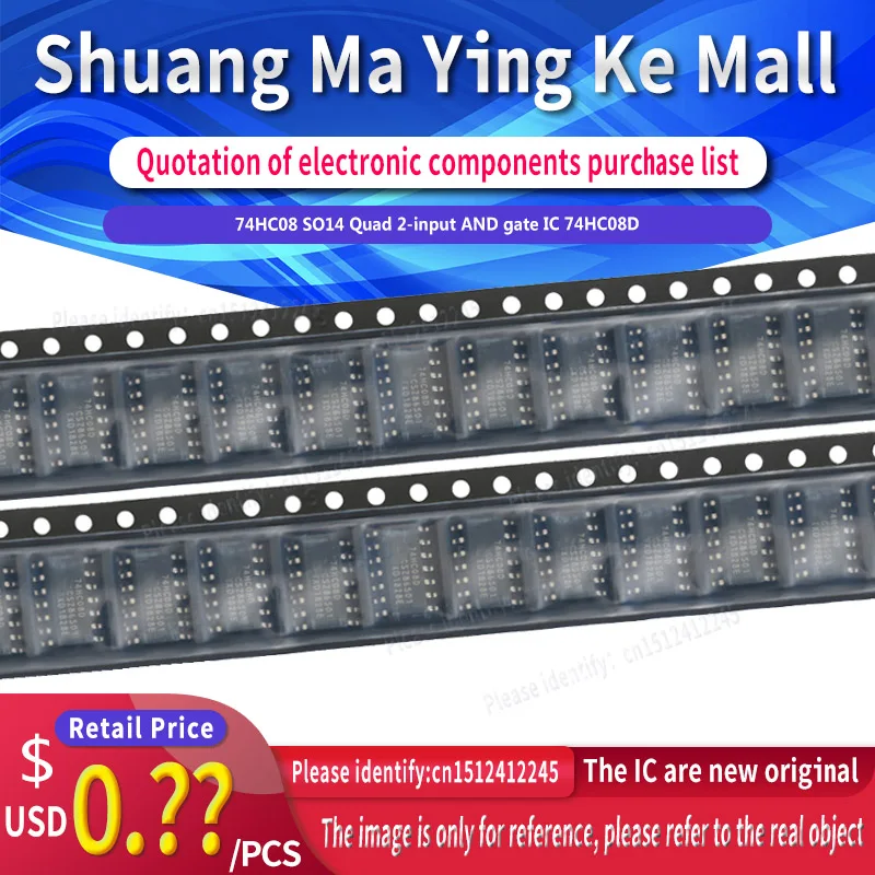 

10 шт./лот 74HC08 SO14 Quad 2-вход и затвор IC 74HC08D новый оригинальный