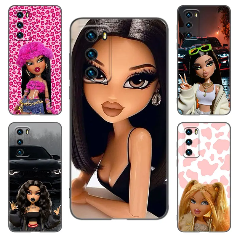 Прекрасный силиконовый чехол для телефона Doll Bratz Black Huawei P8 P9 P20 P30 P40 Mate 8 9 10 Lite 20 30 P50