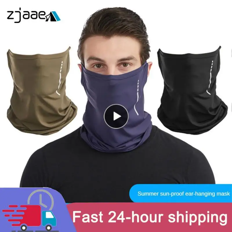 

Reflective Stripes Ice Silk Fabric Mask Comfortable Ice Silk Sunscreen Mask Sunscreen Technology Breathable Sunscreen