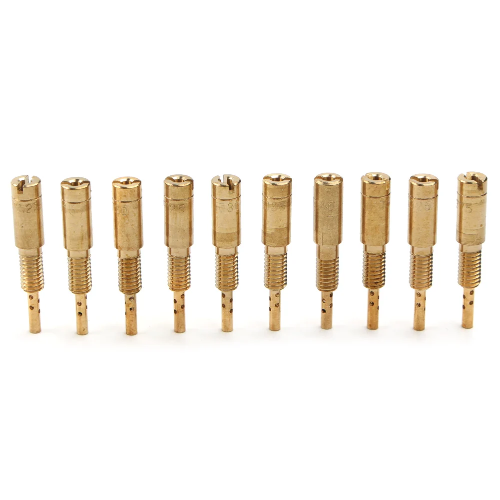 10X мотоциклетный карбюратор Pilot Slow Jets #15-40 для Mikuni 34 HS40 HSR VM28/486 TM40 15 17 5 20 22 25 30 32 35 37 40