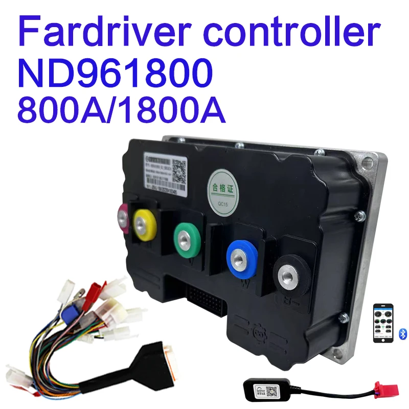 Фото Контроллер двигателя NanJin ND961800 Fardriver DC 800A (фазовый ток) 1800A 20 кВт, мощный, для PMSM BLDC синусоидальных электродвигателей мотоциклов и электромобилей №1