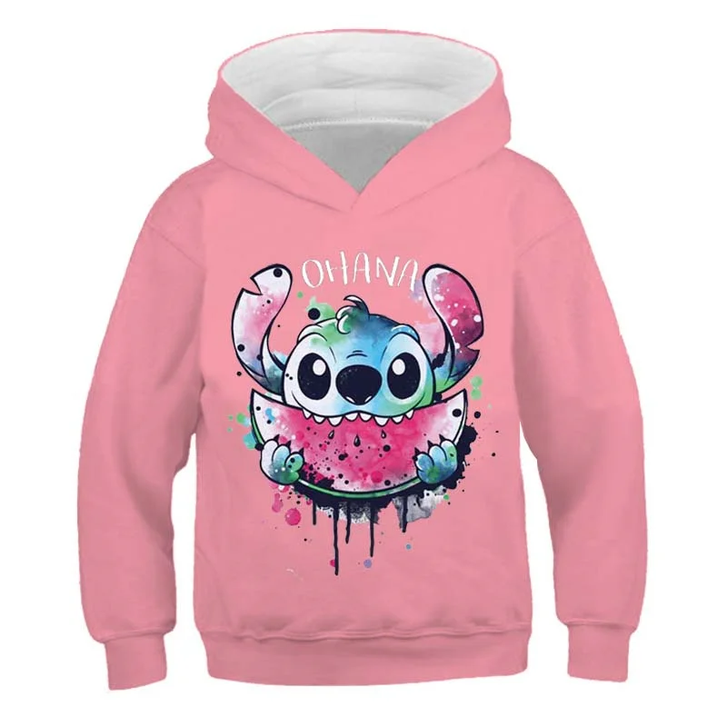

Kids Stitch Hoodies Stitch Sweatshirt Long Sleeve Children Stitch Clothes Boys Girls Cool Tops 1-14 Years Kids Stitch Hoodies