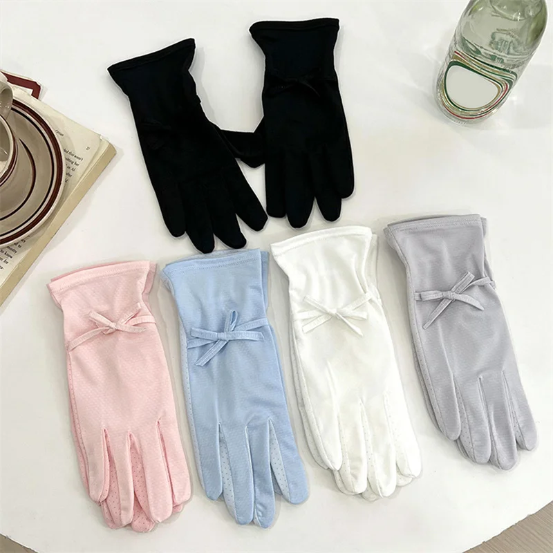 Женские Солнцезащитные Перчатки Тонкие Нескользящие Дышащие Варежки Защита От