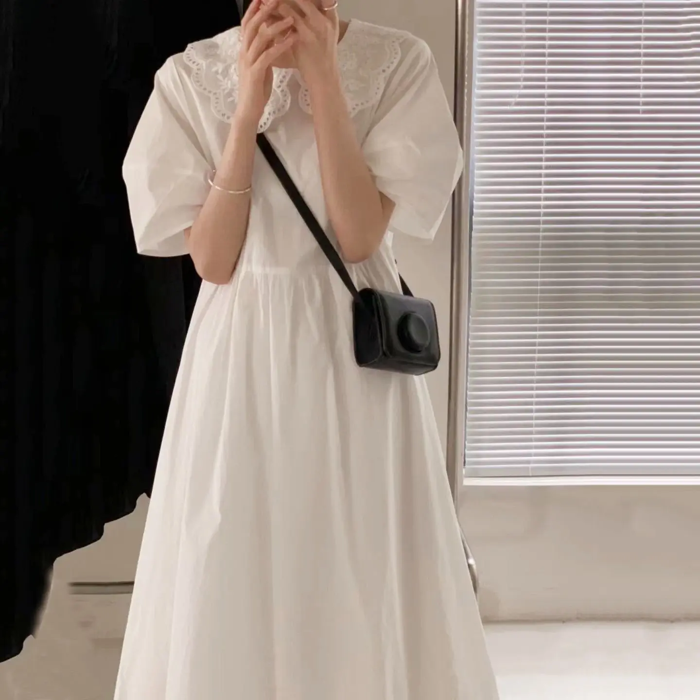 

Летнее женское платье COIGARSAM 2021, повседневные белые платья во французском стиле, Прямая поставка